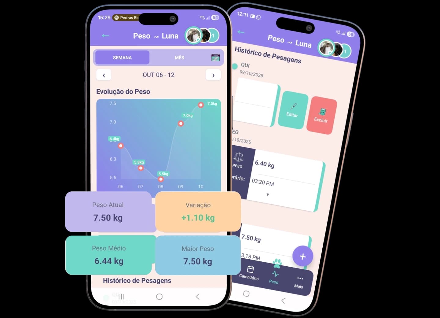 Screenshot ou ilustração de Controle de peso inteligente